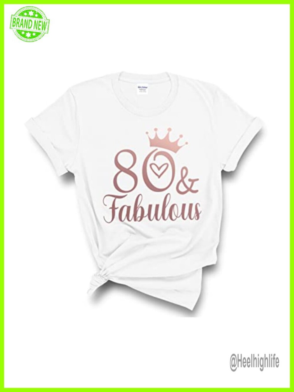 80 and Fabulous Graphic T-Shirt 80th Birthday Gift Unisex Tee